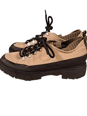 Dr. Scholl’s Good Ol Day Sneakers Women’s Size 9 Sand Beige Hunter Green